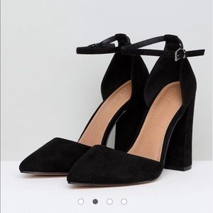 ASOS DESIGN Wide Fit Pebble Pointed High Heels